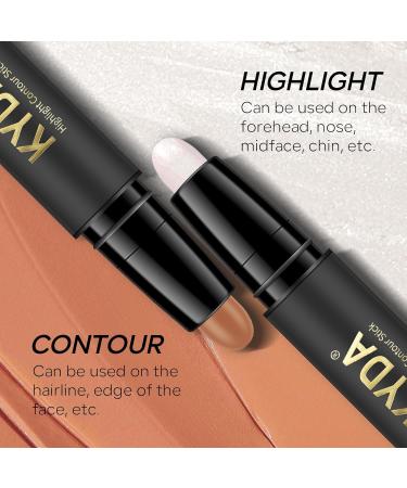 KYDA 6 Color Highlight Concealer Contour Stick 2 in 1 - Set of 3 Body and Face Makeup Sticks for Contouring and Highlighting - Buy Online on GoSupps.com