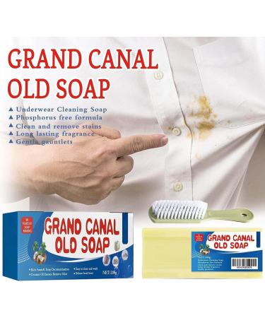 Grand Canal Old Soap with Brush Grand Canal Soap Grand Canal Soap Bar for Stains Magic Soap Bar Stain Remover The Magic Soap Grand Canal Old Soap (3Pcs) - Buy Online on GoSupps.com