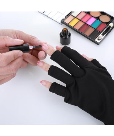 2 Pair Anti UV Gel Manicure Gloves - Professional Fingerless Protection for Nail Art DIY - Moisturizing & Skin Care - Home & Outdoor - 2 Pairs - Buy Online on GoSupps.com
