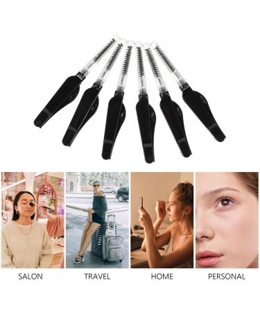 6pcs Folding Mascara Brush Set - Eyelash Comb & Eyebrow Shaper for Perfect Makeup | International Shipping - Buy Online on GoSupps.com