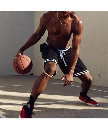 2pc Patella Tendon Knee Straps for Pain Relief & Support - Basketball Knee Brace with Silicone Leather Band for Patellar Stabilization & Protection - Buy Online on GoSupps.com