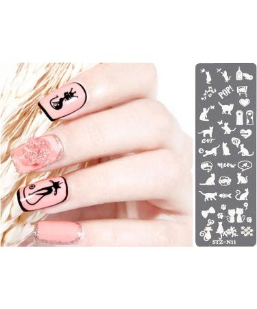 Cat Paw Love Nail Art Stamping Plate for DIY Manicure Style 1 - Buy Online on GoSupps.com