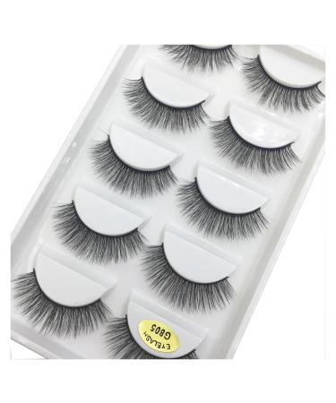 UAMOU 10/50 Boxes 5 Pairs 3D Mink False Eyelashes Soft Lashes Makeup Eyelash Faux Cils Cilios Maquiagem Cheerfully (Color : 5Pairs G805 Size : 100 Boxes 50 Pairs)