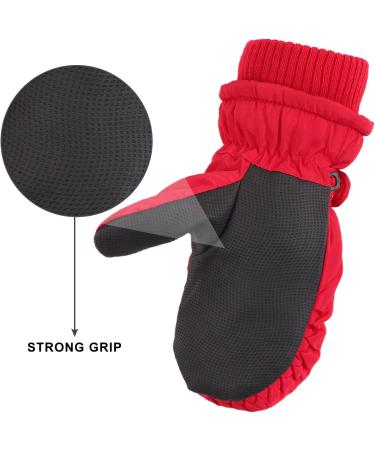 XIAOHAWANG Kids Ski Gloves - Waterproof Dinosaur Mittens for Boys and Girls (Red, 4-8 Years) - Buy Online on GoSupps.com