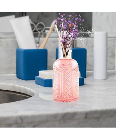 Glass Diffuser Bottles Set - 4 Empty Reed Diffuser Bottles for Essential Oils & Room Fragrance - Decorative Glass Bottles & Fragrance Vases - Buy Online on GoSupps.com
