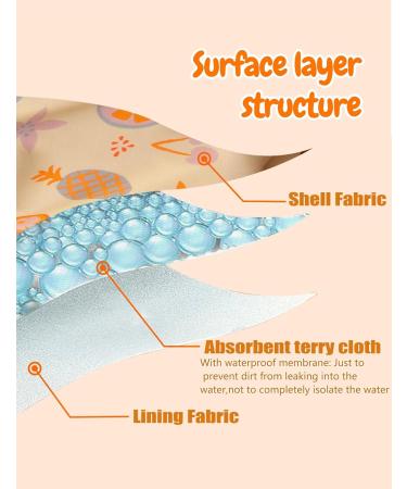 Wevswe Baby Swimming Pants for Girls | UPF 50+ Washable Diaper for Toddlers | Absorption Agent | 18-24 Months | Orange Fruits - Buy Online on GoSupps.com