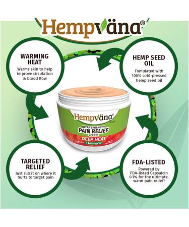 Hempvana Ultra-Strength Deep Heat | Penetrating Relief for Inflammation & Muscle Aches | 4 oz Mess-Free Formula - Buy Online on GoSupps.com