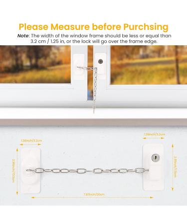 2x Adjustable Cabinet Lock without Drilling - Keyed Refrigerator Sliding Door & Window Locks | Child & Pet Safety - White - Buy Online on GoSupps.com