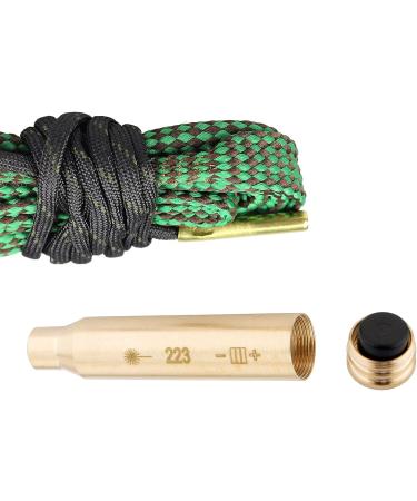 223 5.56 Gun Snake Cleaner and Bore Sight Set for Rifle Shotgun - .22 .223 5.56mm Cleaning Snake with Laser Bore Sight - Buy Online on GoSupps.com