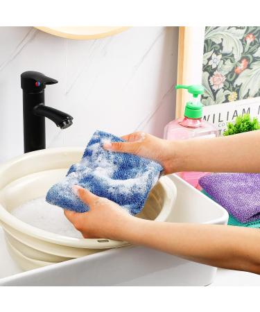 Kinlop 6 Pcs African Exfoliating Net Body Scrubber Set - Long Bath Sponge with Ropes for Women and Men | Clean Washcloth for Daily Shower and Bathing - Buy Online on GoSupps.com