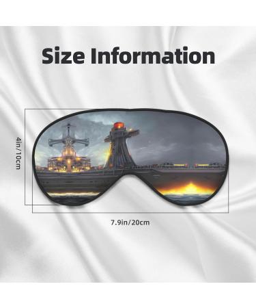 SSIMOO Giant Nuclear Ship Sleep Eye Mask | Breathable Travel Eye Patch for Relaxation - Black - Buy Online on GoSupps.com