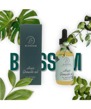 Natural Rosemary Coconut Argan Ricinus Oil Anti Fall Hair Treatment Serum Biotin Hair Growth Oil by Blossom
