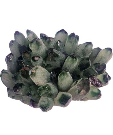 Natural Green Phantom Crystal Ghost Quartz Crystal Cluster Specimen for Home Decoration 2.2lbs Crystal Cluster