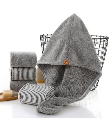 Cabilock 2 Pi ces Serviette Microfibre Cheveux Serviette Cheveux Bonnet Absorbant S chage Turban 65*26cmx2pcs image 1x2pcs - Buy Online on GoSupps.com