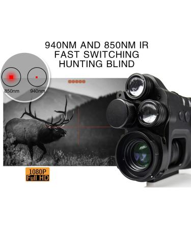 Digital Infrared Night Vision Scope with Camera & Video | 850nm & 940nm HD | Day/Night Monocular Telescope for Hunting | Night Vision Goggles - Buy Online on GoSupps.com