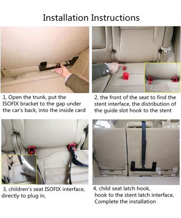 Hancaner Car Safety Seat Universal Steel Latch | ISOFIX Belt Connector & Seat Belt Mount for Enhanced Safety - Buy Online on GoSupps.com