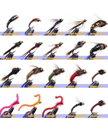Wifreo 54 Nymph Flies Assortment BH Wet Fly for Trout Fly Fishing with Waterproof Fly Box - Buy Online on GoSupps.com