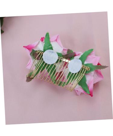 Healeved Floral Hair Accessories Hair Accessories for Kids Bridal Headpiece Rose Flower Comb Rose Hair Accessories Flower Hair Clip Rose Flower Bridal Hair Combs Pink Roses Child Flowers - Buy Online on GoSupps.com