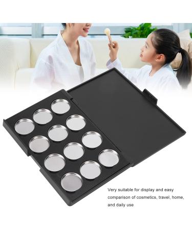 Empty Makeup Palette Waterproof Magnetic Palette with 12 Round Metal Pans for DIY Eye Shadow Blush Powder 10 X 15cm - Buy Online on GoSupps.com