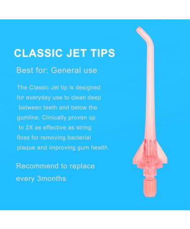 Replacement Water Flosser Tips for COSLUS Oral Irrigator | Compatible with F5020E & G-4 Classic Jet Tips (Pink) - Fast International Shipping - Buy Online on GoSupps.com