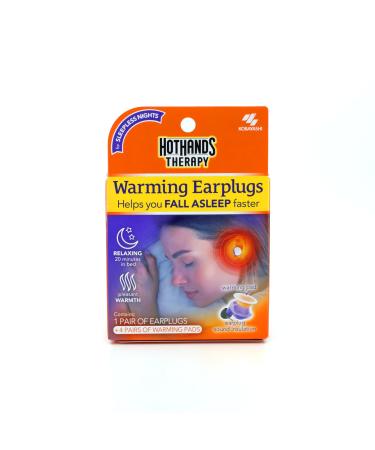 Warming Earplugs - 1 Pair of Earplugs & 4 Pairs of Warming Pads - Relaxing Pleasant Warmth