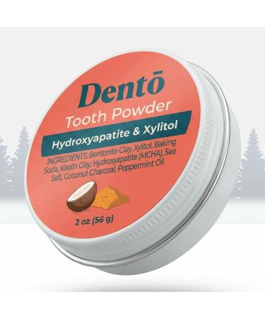 Dento 2 oz Hydroxyapatite & Xylitol Tooth Powder Natural Teeth Whitening Powder & Enamel Strengthening Formula Fluoride Free Non-GMO & Clean Oral Care Remineralizing Tooth - Buy Online on GoSupps.com