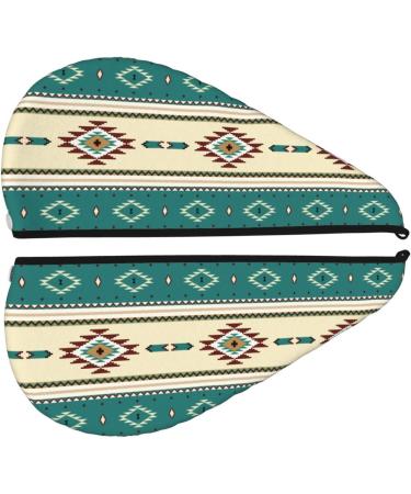 Super Absorbent Hair Towel & Shower Cap - Quick Dry Turban for Curly Long Thick Hair - Ethnic Indiana Southwest Tribal Aztec Design - Women's Hair Wrap (One Size - Buy Online on GoSupps.com