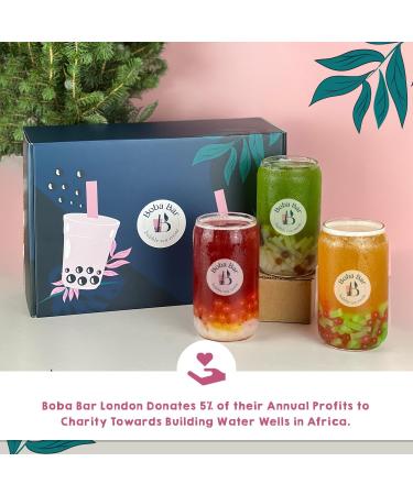 Boba Bar London | Fruit Fantasy Fruit Bubble Tea Kit | 8 Fruit Tea Flavours | 8 Boba & Jelly Toppings | Tapioca Pearls | 8 Bamboo Straws | 8 Tea Bags | 2 Recipe Cards - Buy Online on GoSupps.com