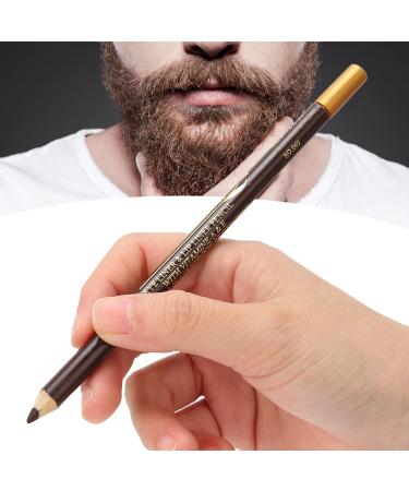 YUYTE Beard Pencil Professional Beard Pencil Filler Household Beard Pencil Liner Styling Tool Grooming Kit Tracing Tool(Dark Brown)