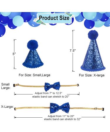 Adoggygo X-Large Blue Dog Birthday Party Supplies - Boy Dog Bandana & Birthday Hat with Numbers - Multi Size Options for Large & X-Large Dogs - Buy Online on GoSupps.com