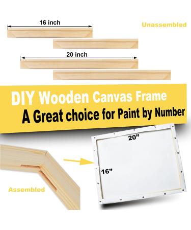 2-Set DIY Canvas Stretcher Bars 16x20 Inch for Oil Paintings & Prints - 2-Pack - Buy Online on GoSupps.com