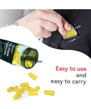 Buy Foam Ear Plugs - 60 Pair 38dB Noise Reduction Earplugs for Sleep Travel Shooting and Studying - Soft Yellow Hearing Protection - Buy Online on GoSupps.com