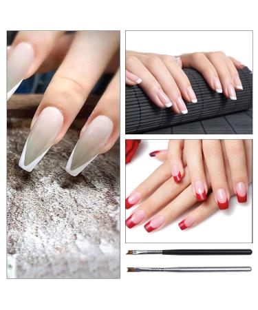 Emagtech 6x Stainless Steel French Nail Cutter & Brush Set - Perfect for DIY Acrylic Nail Art - Buy Online on GoSupps.com