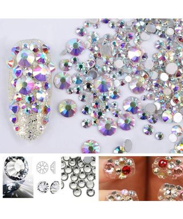 Milisten Nail Accessories AB Nail Art Rhinestones Glass Nail Crystal Flatback Beads Charms Gems Stones For Makeup Clothes Shoes Phone Shell Decor 2.0mm Nail Rhinestone - Buy Online on GoSupps.com