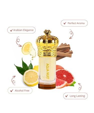 ARABIAN PERFUMES & OILS Aqua Nuit Perfume Oil - Citrusy Spicy Woody Fragrance Oil for Men and Women - Travel Size Perfume 0.10 Fl. Oz. - Buy Online on GoSupps.com