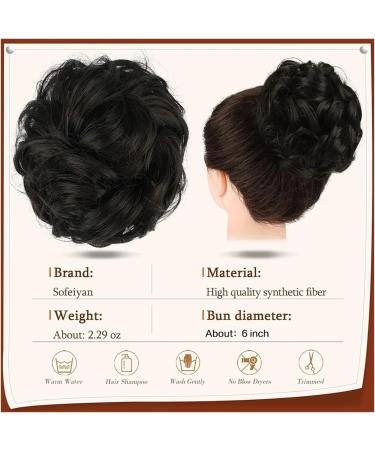 Bun Hair Piece Synthetic Hair Bun Claw Clip in Chignon Hair Piece Curly Messy Bun Ponytail Hair Extensions Scrunchie Hairpieces for Women Hair Pieces for Women(4/27HL) - Buy Online on GoSupps.com