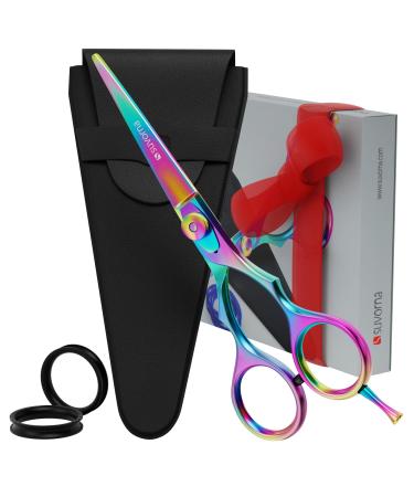 Suvorna 5.5" Multicolour Hairdressing Scissors Professional Hairdressers Scissors Barber Scissors for Hair Cutting RightHand hair cutting scissors Sharp Blades Hair Scissors For Women Men & kids. Single Scissors - Buy Online on GoSupps.com