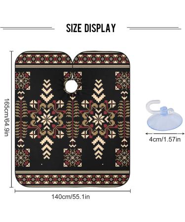 Waterproof Barber Cape - Vintage Black Cheetah Haircut Bib for Men & Women | Durable Unisex Hair Cutting Cape - Buy Online on GoSupps.com