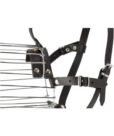 Dingo Metal Muzzle No. 7A - Adjustable Leather Straps for Dog Training | Comfortable Fit for Rottweilers | Shop Internationally - Buy Online on GoSupps.com