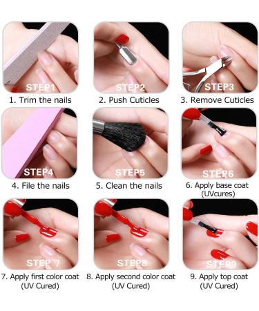 Arte Clavo Gel Nail Colors 29PCS Set with Top Coats & Base Coat - Red, Brown, Orange and Glitter UV Gel Varnish Starter Kit | S2402 Brown Orange Collection - Buy Online on GoSupps.com