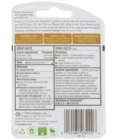 Buy Palmer's Coconut Oil Formula Lip Balm SPF 15 - Hydrating Nourishing & SPF Protection - 4G - International Shipping Available - Buy Online on GoSupps.com