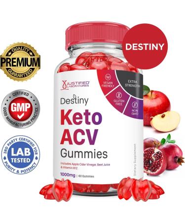Buy Destiny Keto ACV Gummies - Advanced 1000MG Formula with Pomegranate & Beet Juice | Vegan Non-GMO 60 Count - International Shipping Available - Buy Online on GoSupps.com
