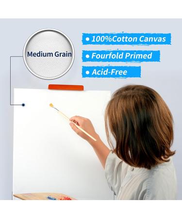 Pre Stretched Canvas 18x24 2 Pack Large Stretched Canvases for Painting Four fold Acrylic Titanium Priming Blank Canvas Boards for Painting - Buy Online on GoSupps.com