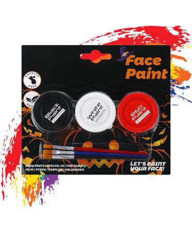 Body Paint for Skin Water-Soluble Skin Paint Cream | 3 Makeup Colors for Parties Costumes Adults Women Clown Vampire Witch Skeleton - Buy Online on GoSupps.com