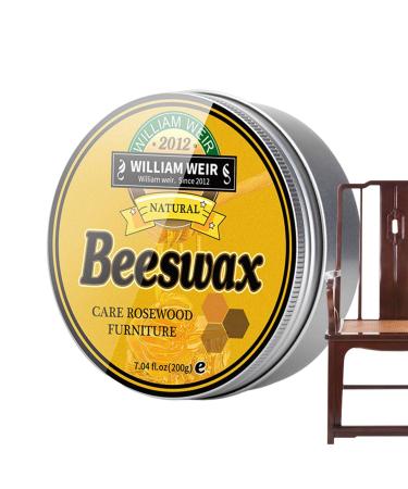 Wood Seasoning Beewax - 7oz Natural Furniture Paste Wax Water-Resistant Wood Conditioner Wax for Brightening Housewares