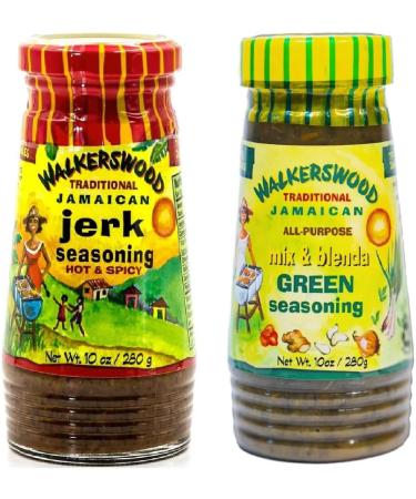 Walkerswood Traditional Jamaican Seasoning - all purposse Green 280g and Hot & Spicy 280g - in a Premier Life Store Box - Buy Online on GoSupps.com