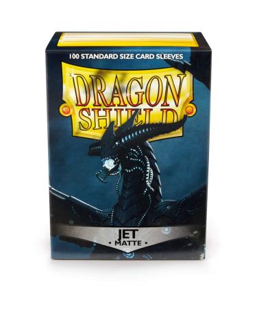 Dragon Shield Standard Size Sleeves  Matte Jet 100CT - Card Sleeves are Smooth & Tough - Compatible with Pokemon, Yugioh, & Magic The Gathering Card Sleeves  MTG, TCG, OCG