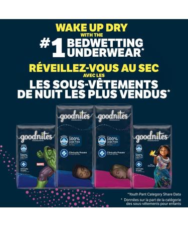 Huggies Goodnites Girls Bedwetting Night Time Underwear Goodnites L (68-95 lb.) 34 Ct L (34 Count) Small Pack - Buy Online on GoSupps.com