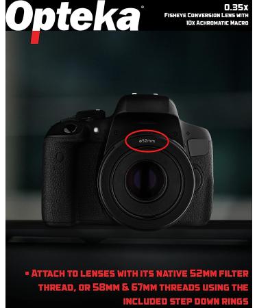Opteka 0.35X Wide Angle Fisheye Lens for Canon Vixia Camcorders - Buy Online on GoSupps.com