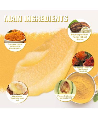 Turmeric Lip Scrub for Dark Lips to Lighten Lips Moisturizing Exfoliator for Dry Chapped Cracked Lips Reduce Fine Lines Hydrating and Nourishing Exfoliator - Buy Online on GoSupps.com